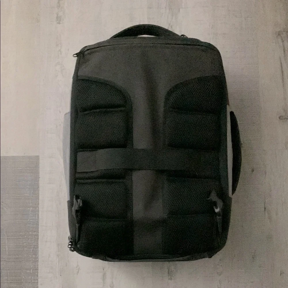 Standard Luggage Co. The Daily Backpack Black and Gray Convertible work/travel